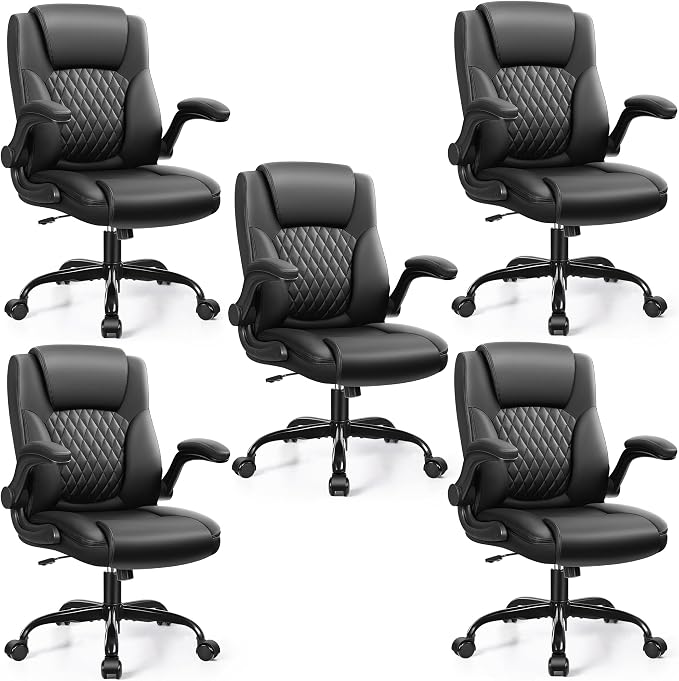 Leather Office Chair, PU Home Computer Desk Chairs by BrickAttic