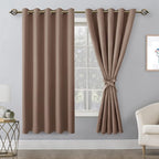 Blackout Curtains for Bedroom, 60 x 63 Inches Length, Cappuccino | Thermal - Image 8