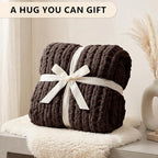L'AGRATY Chunky Knit Throw Blanket - Image 8