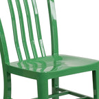 Flash Furniture Gael Commercial Grade 2 Pack Green Metal Indoor-Outdoor Chair - Image 8