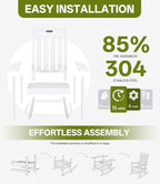 Outdoor Adirondack Rocking Chairs All-Weather HDPE Patio Rocker Chair - Image 7