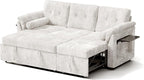 Convertible Sleeper Sofa Bed, 63 Inch Chenille Pull Out Couch - Image 11