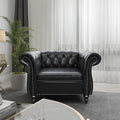 Living Room Chair, Modern Leather Chesterfield Sofa Chair, Mid Century Single by RUSTYER