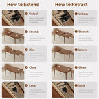 Muwuele Solid Wood Extendable Dining Table - Image 5