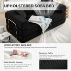 HANXIN 78 Inch Convertible Sleeper Sofa Bed, Folding Floor Mattress Couch - Image 3