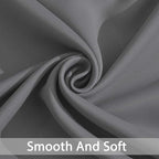 Yakamok Grey Room Darkening Curtains 62x72 inch Gray Grommet-Living Room | 2 - Image 4