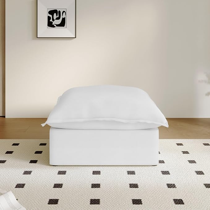 Waterproof Ottoman, Down Filled Comfort Footrest, Modular Sectional Cloud Sofa by Gtilzria