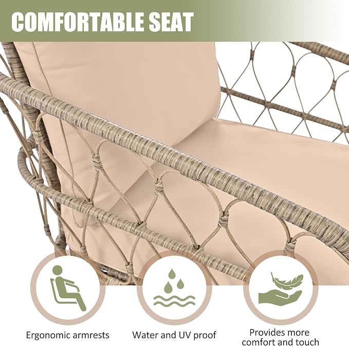 VilroCaz Bohemia-Inspired 4-Person Outdoor Seating Group - Image 6