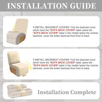 100% Waterproof Sectional Recliner Couch Covers - Image 7