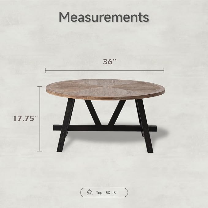 COZAYH Rustic Farmhouse End Table - Image 3