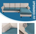 H.VERSAILTEX Sectional Couch Covers 4 Pieces Sofa Seat Cushion Covers L Shape - Image 7