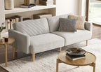 mopio 76.4" Futon Sofa Bed, Sleeper Sofa, Mid Century Modern Futon Couch by MopioInc