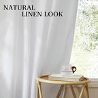 RYB HOME Sheer Curtains 108 inches, Extra Long Floor to Ceiling Curtains | - Image 6