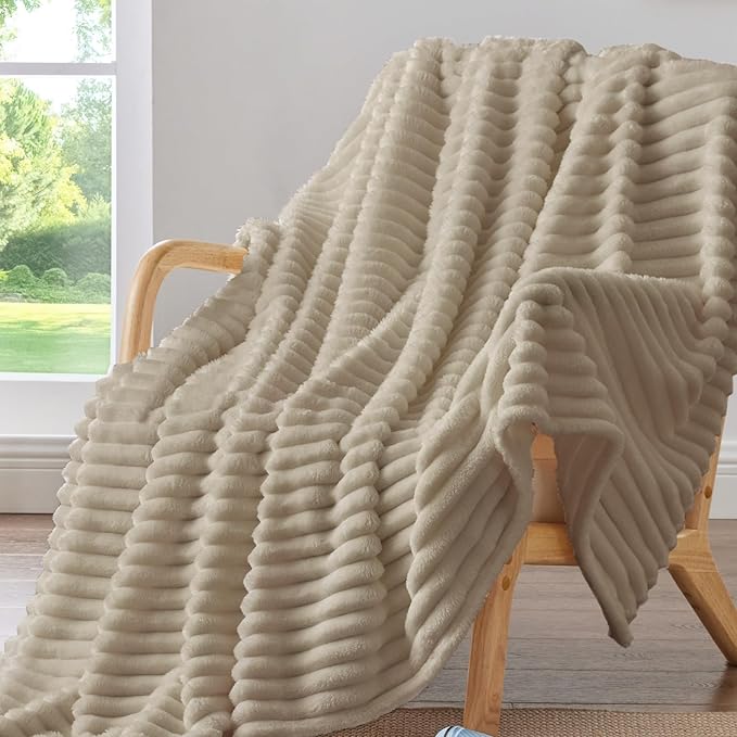 BEDELITE Ribbed Twin Blanket for Couch & Bed, Warm Yet Lightweight, Ribbed by BEDELITE