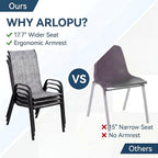 Arlopu 5 Piece Outdoor Patio Dining Set, Porch Furniture - Image 3
