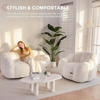 MAXYOYO Bean Bag Chair for Adults, Loveseat Floral Shaped Bean Bag Sofa - Image 4
