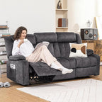 COMHOMA Manual Recliner Chair Set，Fabric Reclining Sofa Chair - Image 3