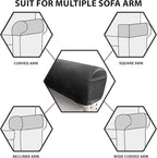 ANARACHON Leather Look Couch Arm Covers Set of 2 Armrest Covers - Image 7