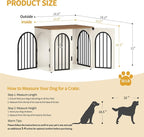 Hzuaneri 26.8'' Wooden Dog Crate Furniture, Indoor Dog Kennel Dogs Cage - Image 2