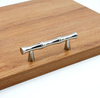 2PCS Bamboo Cabinet Handles, Zinc Alloy Silver Drawer Pull, 2.5 Inch Hole - Image 6