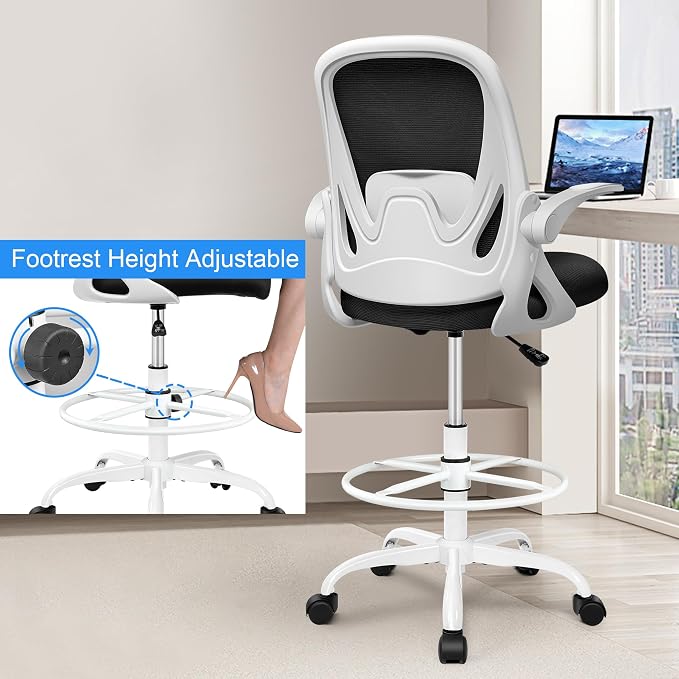 Drafting Chair Tall Office Chair - Image 4