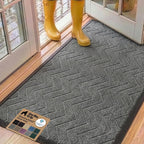GORILLA GRIP 100% Waterproof All-Season WeatherMAX Doormat, US Designed Natural by GorillaGrip