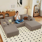 95" Cloud Sectional Couch U-Shaped Chaise by ODUWA