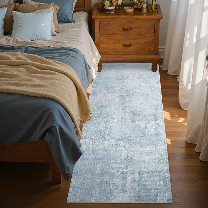 2x6 Ft Washable Runner Rug, Non-Slip Low Pile Hallway Kitchen Area Rug - Image 3