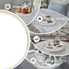 MAONAME White Decorative Tray for Coffee Table, Modern Round Serving Tray - Image 7