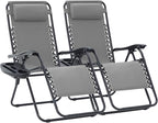 JEAREY Zero Gravity Lounge Chairs Set of 2, Adjustable Steel Mesh Recliners by JEAREYOutdoorsCollection