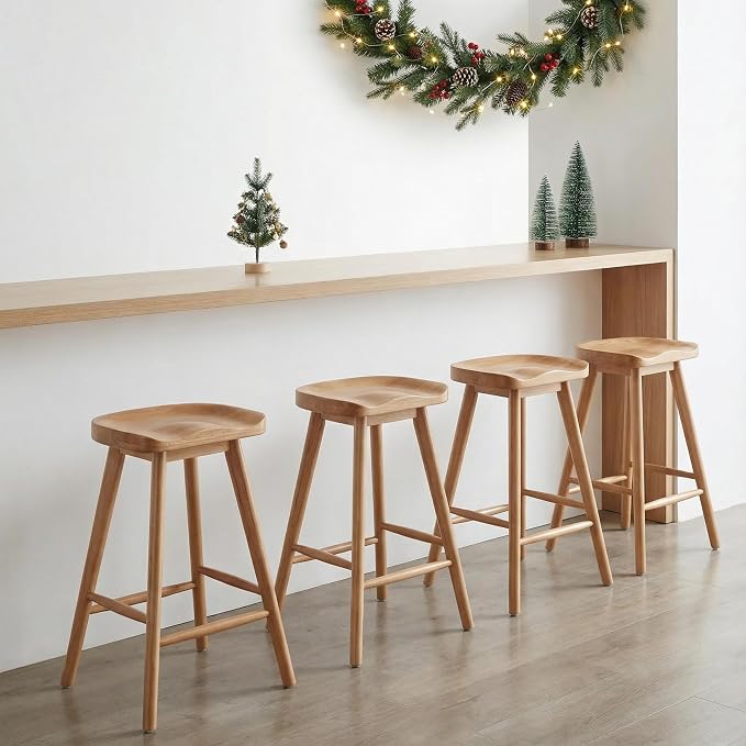 LukeAlon 24.25 Inch Bar Stools Set of 4 - Image 8