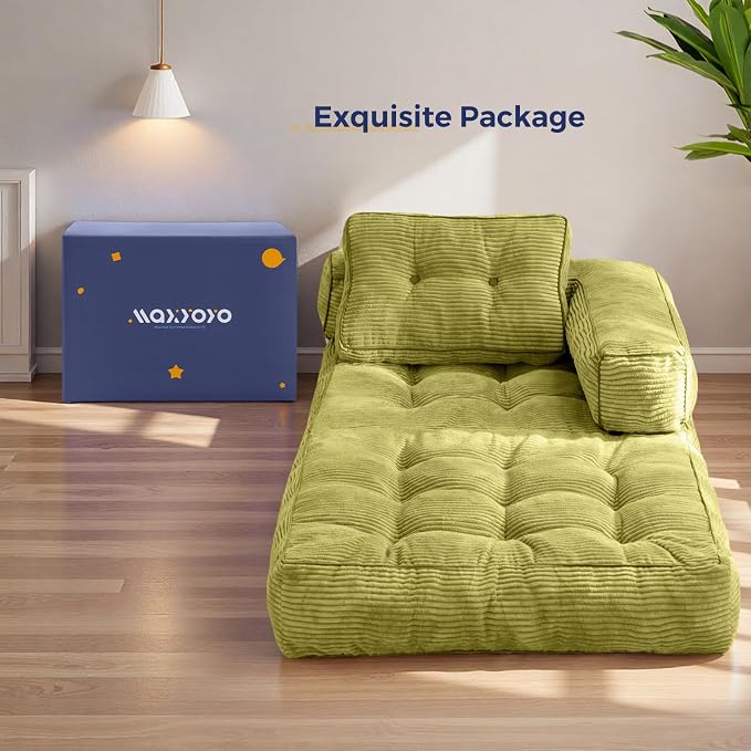 MAXYOYO Folding Sofa Bed, L-Shaped Convertible Sofa - Image 9