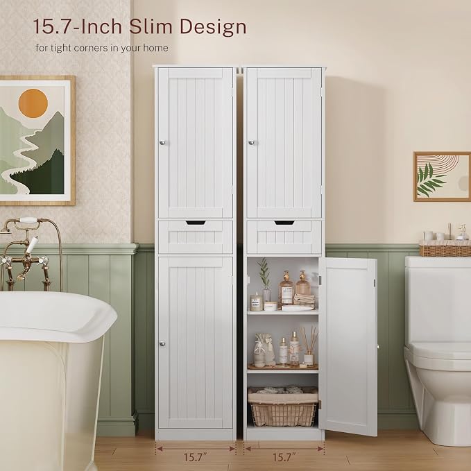 TEENFON 67" H Tall Bathroom Cabinet - Image 4