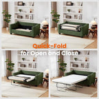 Full Size Pull Out Sleeper Sofa Bed, 2-in-1 Convertible Corduroy Pull Out Couch - Image 7