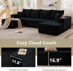Sectional Cloud Couch for Living Room, Modular Floor Deep-Seat Sofa, Big Comfy - Image 8