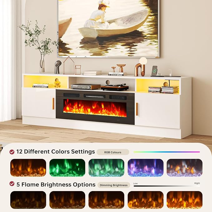 oneinmil 70" Fireplace TV Stand - Image 9