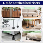 Bed Risers Heavy Duty, Adjustable Furniture Riser Blocks Lift 1.5, 4.3 inches - Image 5