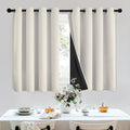 SimpleHome Cream 100% Blackout Curtains Room Darkening Living Room 36 Inch | by SimpleHome
