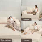 COMAX Convertible Sofa Bed Queen, Folding Fold Out Couch Bed, Floor Futon Couch - Image 5