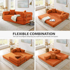 HANXIN Convertible Sleeper Sofa Bed, 78 Inch Folding Floor Mattress Couch - Image 5