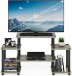 Furinno Turn-N-Tube No Tools Entertainment Center, Round Square Corner - Image 4