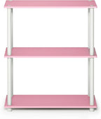 Furinno TURN-N-TUBE Storage Shelves, 3-Tier Book Shelf, Corner Shelf, Toolless - Image 4