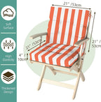 Outdoor Chair Cushion, High Back Soft Seat Pad, Indoor Outside Use, - Image 9