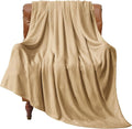 BEDELITE Fleece Blanket Soft Plush Twin Size Blanket Light Camel 60"x80" | by BEDELITE