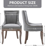 Modern Dining Chairs Set of 2, High Back Dining Chairs Side Chairs - Image 3