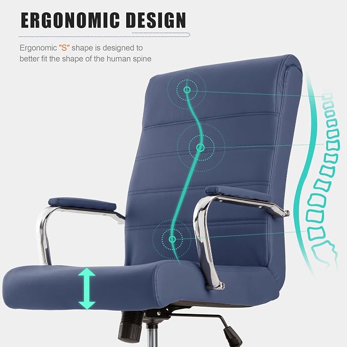 Office Desk Chair, Modern Conference Room Chairs, High Back Ergonomic Home - Image 6