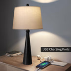 Oneach 25.75" Modern Table Lamp Set of 2, Bedside Lamps - Image 4