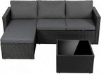 Shintenchi 4 Pieces Patio Furniture Sets, Outdoor Sofa Patio Sectional Sets All - Image 2