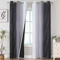 Black and Greyish White Ombre Blackout Curtains by ESTELARTEXTILER