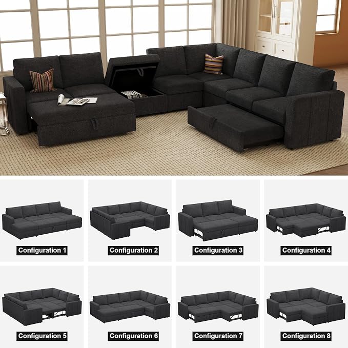 Belffin Modular Sectional Sleeper Sofa - Image 8